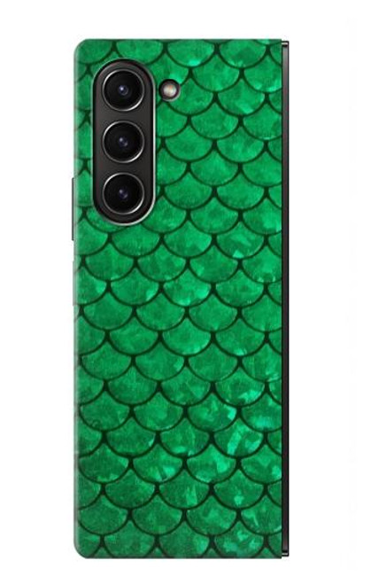 S2704 Green Fish Scale Pattern Graphic Case For Samsung Galaxy Z Fold 5