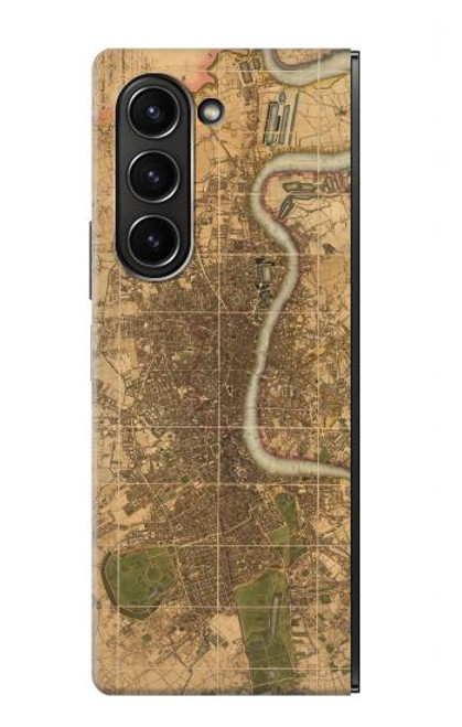 S3230 Vintage Map of London Case For Samsung Galaxy Z Fold 5