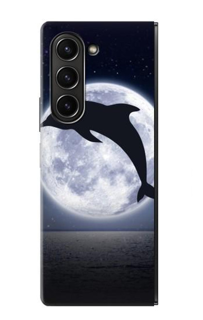 S3510 Dolphin Moon Night Case For Samsung Galaxy Z Fold 5