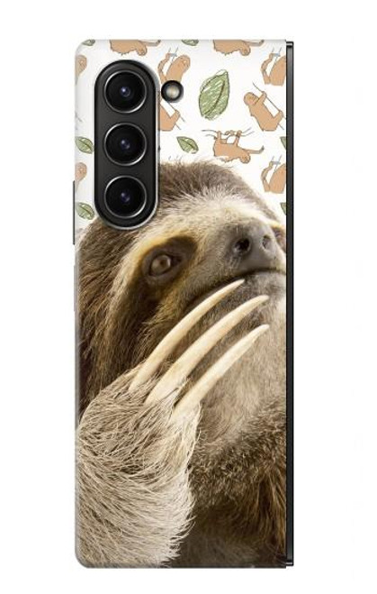S3559 Sloth Pattern Case For Samsung Galaxy Z Fold 5