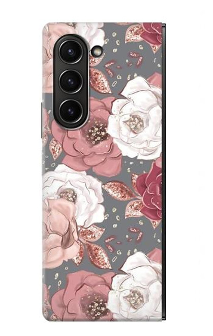 S3716 Rose Floral Pattern Case For Samsung Galaxy Z Fold 5