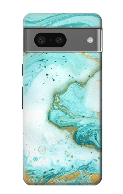 S3399 Green Marble Graphic Print Case For Google Pixel 7a