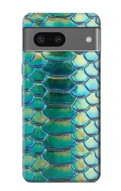 S3414 Green Snake Scale Graphic Print Case For Google Pixel 7a