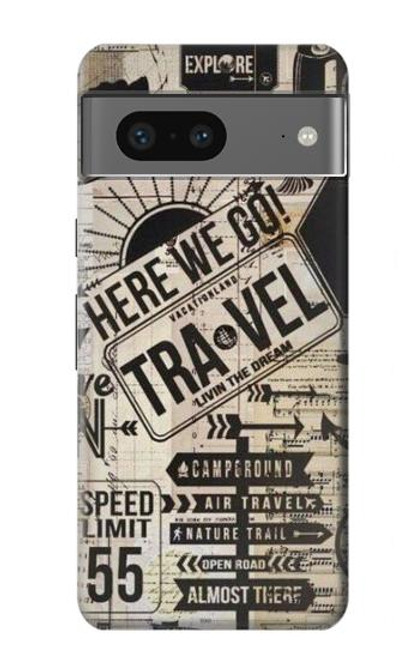 S3441 Vintage Travel Case For Google Pixel 7a