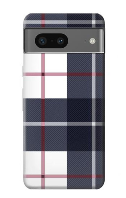 S3452 Plaid Fabric Pattern Case For Google Pixel 7a