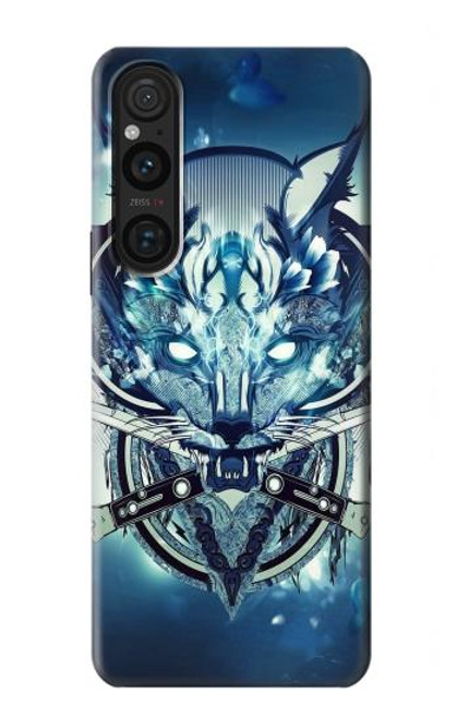 S1135 Wolf with knives Rock Case For Sony Xperia 1 V