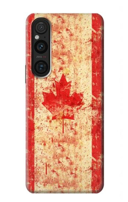 S1603 Canada Flag Old Vintage Case For Sony Xperia 1 V