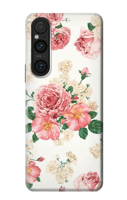 S1859 Rose Pattern Case For Sony Xperia 1 V