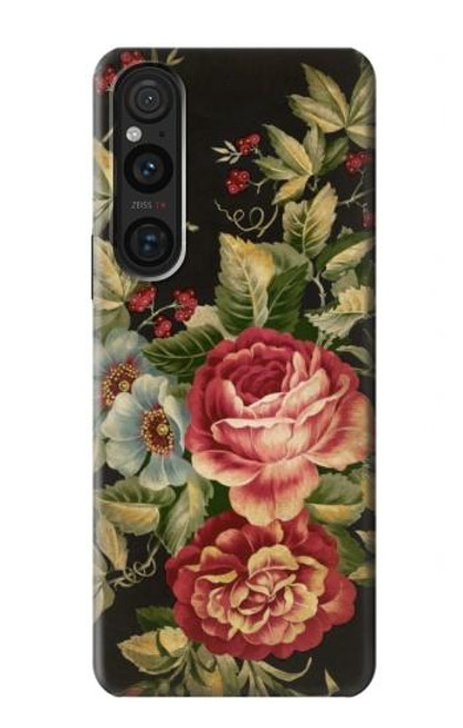 S3013 Vintage Antique Roses Case For Sony Xperia 1 V