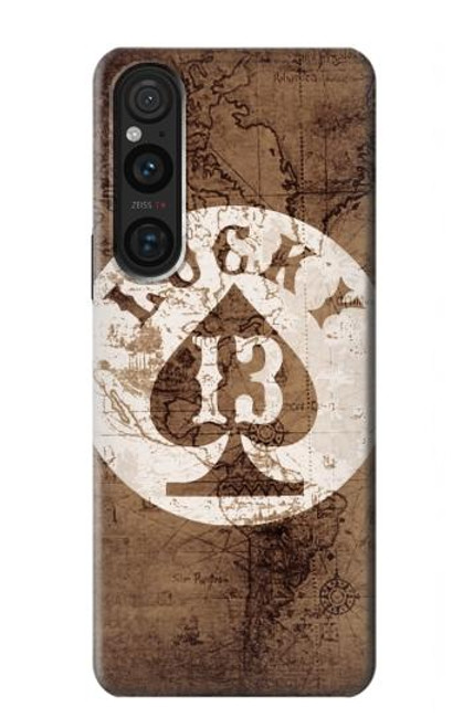 S3188 Lucky 13 Old Map Case For Sony Xperia 1 V
