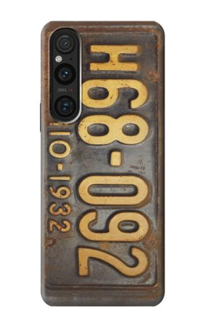 S3228 Vintage Car License Plate Case For Sony Xperia 1 V