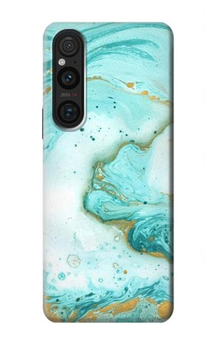S3399 Green Marble Graphic Print Case For Sony Xperia 1 V