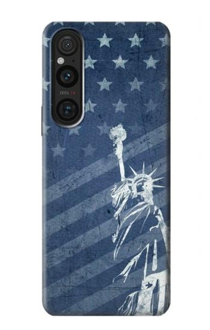 S3450 US Flag Liberty Statue Case For Sony Xperia 1 V