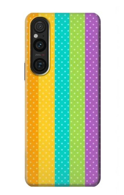 S3678 Colorful Rainbow Vertical Case For Sony Xperia 1 V