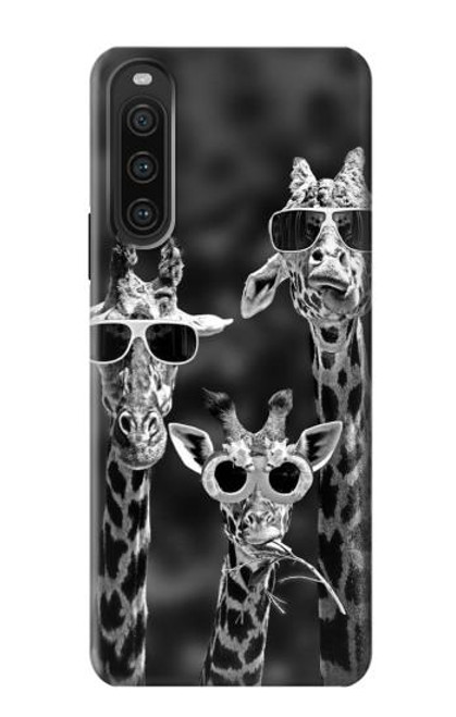 S2327 Giraffes With Sunglasses Case For Sony Xperia 10 V