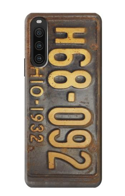 S3228 Vintage Car License Plate Case For Sony Xperia 10 V