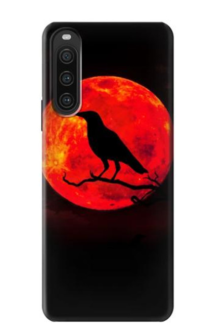 S3328 Crow Red Moon Case For Sony Xperia 10 V