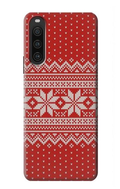 S3384 Winter Seamless Knitting Pattern Case For Sony Xperia 10 V