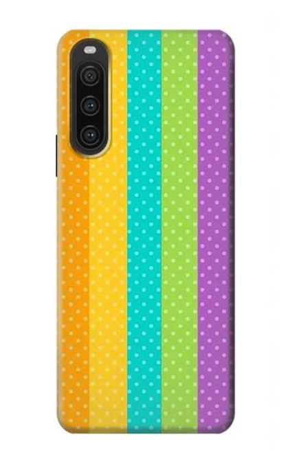 S3678 Colorful Rainbow Vertical Case For Sony Xperia 10 V