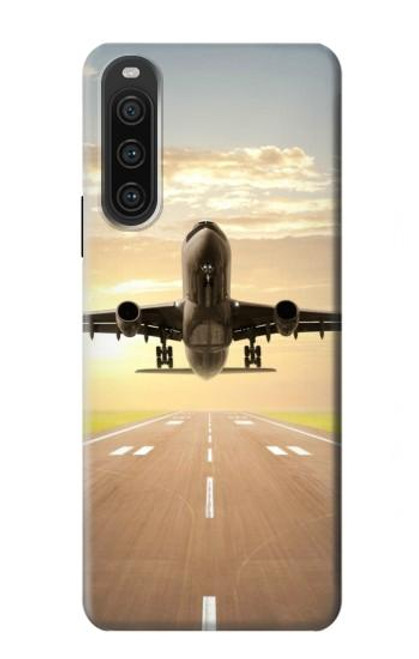 S3837 Airplane Take off Sunrise Case For Sony Xperia 10 V