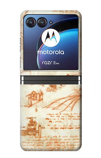 S0566 Technical Drawing Da Vinci Case For Motorola Razr 40 Ultra