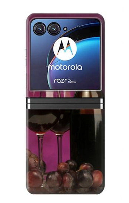 S0910 Red Wine Case For Motorola Razr 40 Ultra