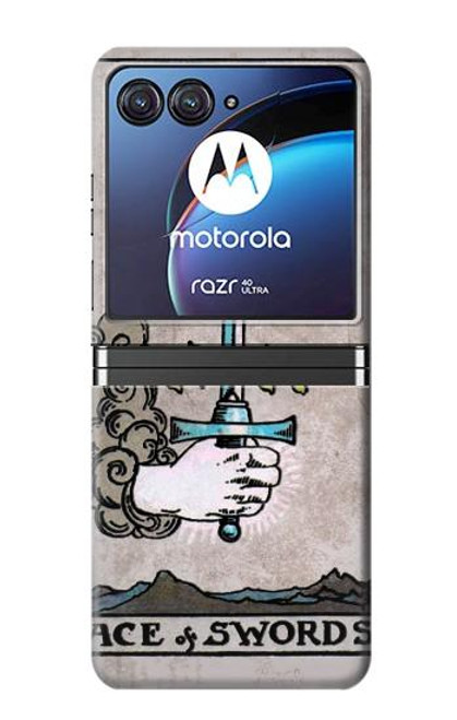 S2482 Tarot Card Ace of Swords Case For Motorola Razr 40 Ultra