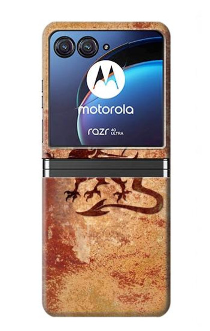 S2485 Dragon Metal Texture Graphic Printed Case For Motorola Razr 40 Ultra