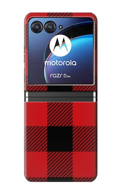 S2931 Red Buffalo Check Pattern Case For Motorola Razr 40 Ultra