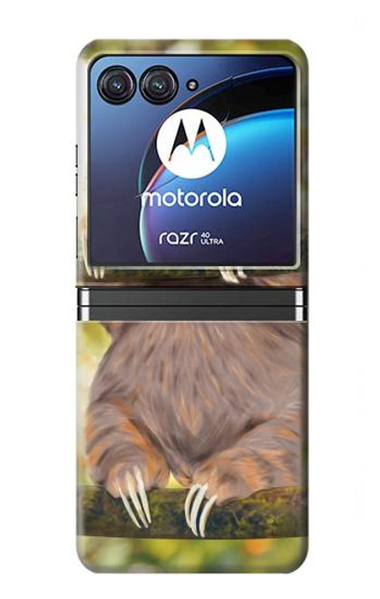 S3138 Cute Baby Sloth Paint Case For Motorola Razr 40 Ultra