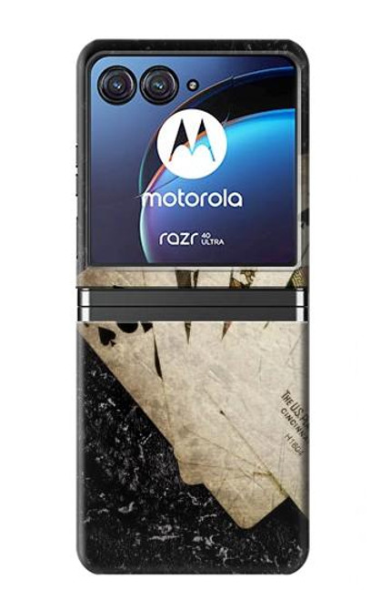 S3231 Vintage Royal Straight Flush Cards Case For Motorola Razr 40 Ultra