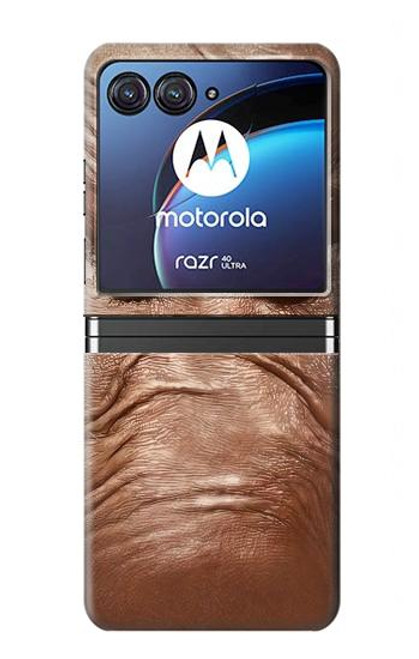 S3940 Leather Mad Face Graphic Paint Case For Motorola Razr 40 Ultra