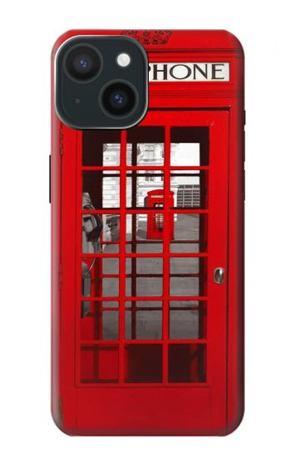 S0058 British Red Telephone Box Case For iPhone 15