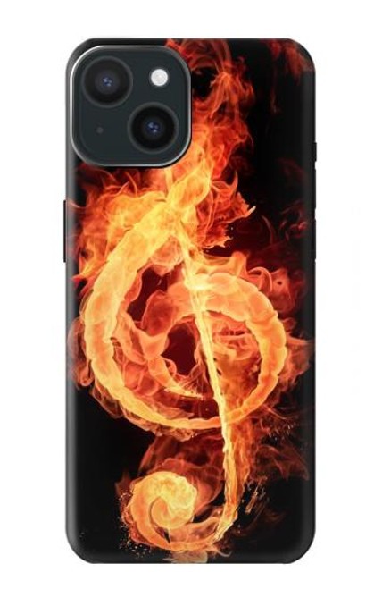 S0493 Music Note Burn Case For iPhone 15