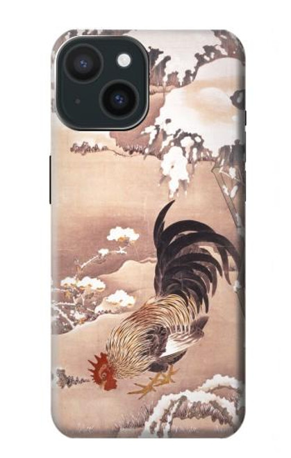S1332 Ito Jakuchu Rooster Case For iPhone 15