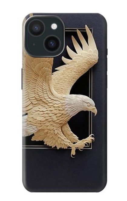 S1383 Paper Sculpture Eagle Case For iPhone 15