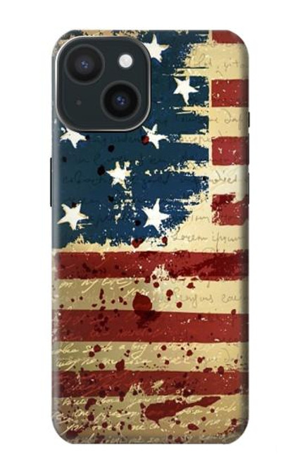 S2349 Old American Flag Case For iPhone 15