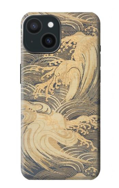 S2680 Japan Art Obi With Stylized Waves Case For iPhone 15