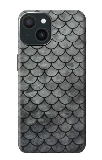 S2950 Silver Fish Scale Case For iPhone 15