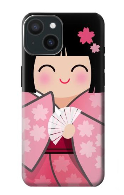 S3042 Japan Girl Hina Doll Kimono Sakura Case For iPhone 15