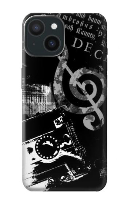 S3197 Music Cassette Note Case For iPhone 15
