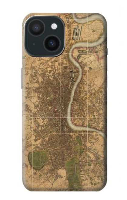 S3230 Vintage Map of London Case For iPhone 15