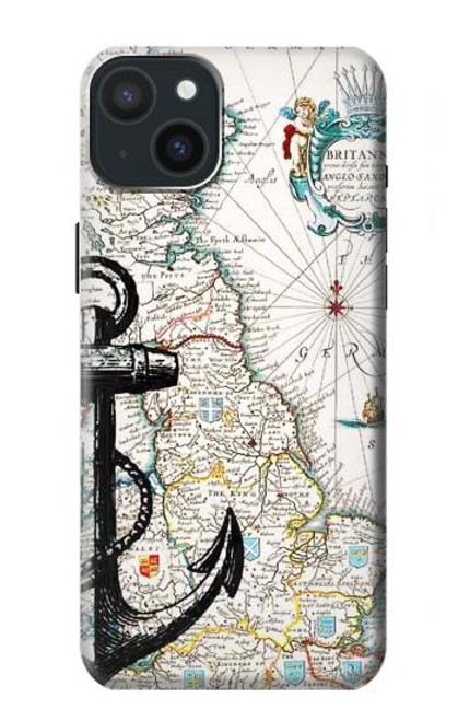 S1962 Nautical Chart Case For iPhone 15 Plus