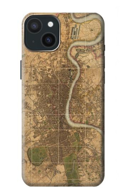 S3230 Vintage Map of London Case For iPhone 15 Plus