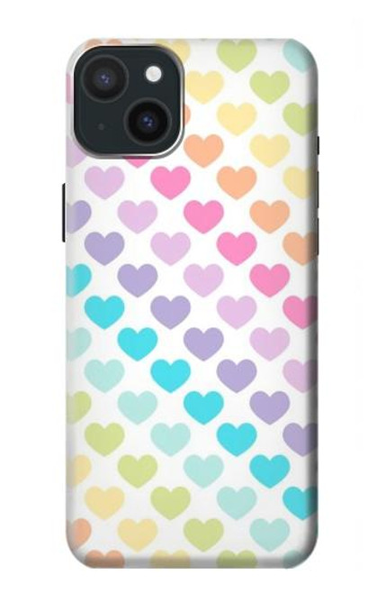 S3499 Colorful Heart Pattern Case For iPhone 15 Plus