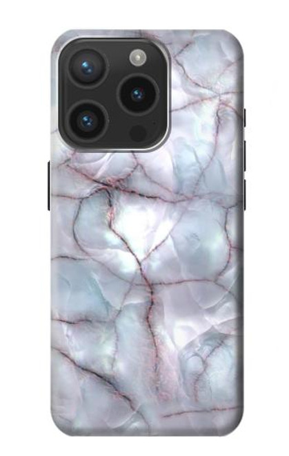 S2316 Dark Blue Marble Texture Graphic Print Case For iPhone 15 Pro