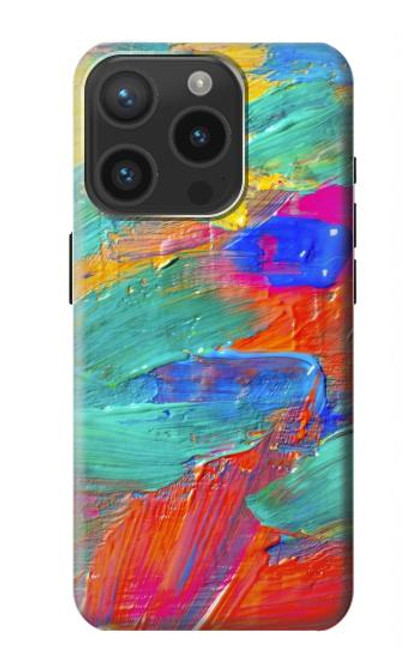 S2942 Brush Stroke Painting Case For iPhone 15 Pro