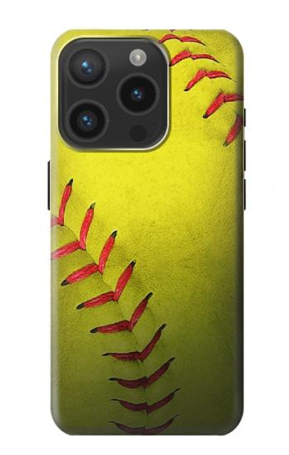 S3031 Yellow Softball Ball Case For iPhone 15 Pro