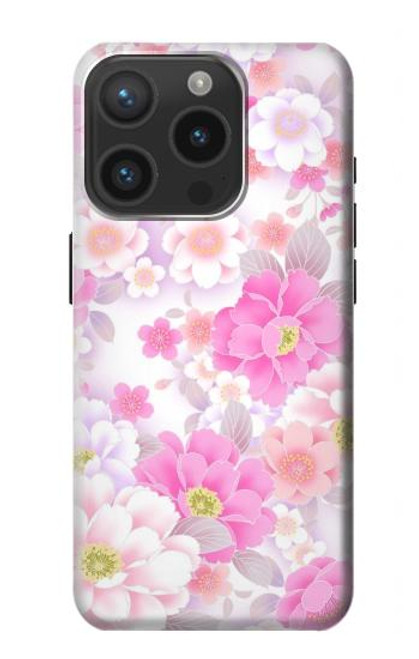 S3036 Pink Sweet Flower Flora Case For iPhone 15 Pro