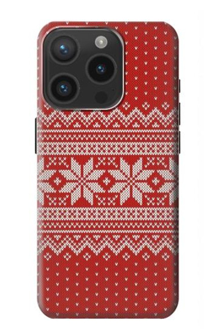 S3384 Winter Seamless Knitting Pattern Case For iPhone 15 Pro